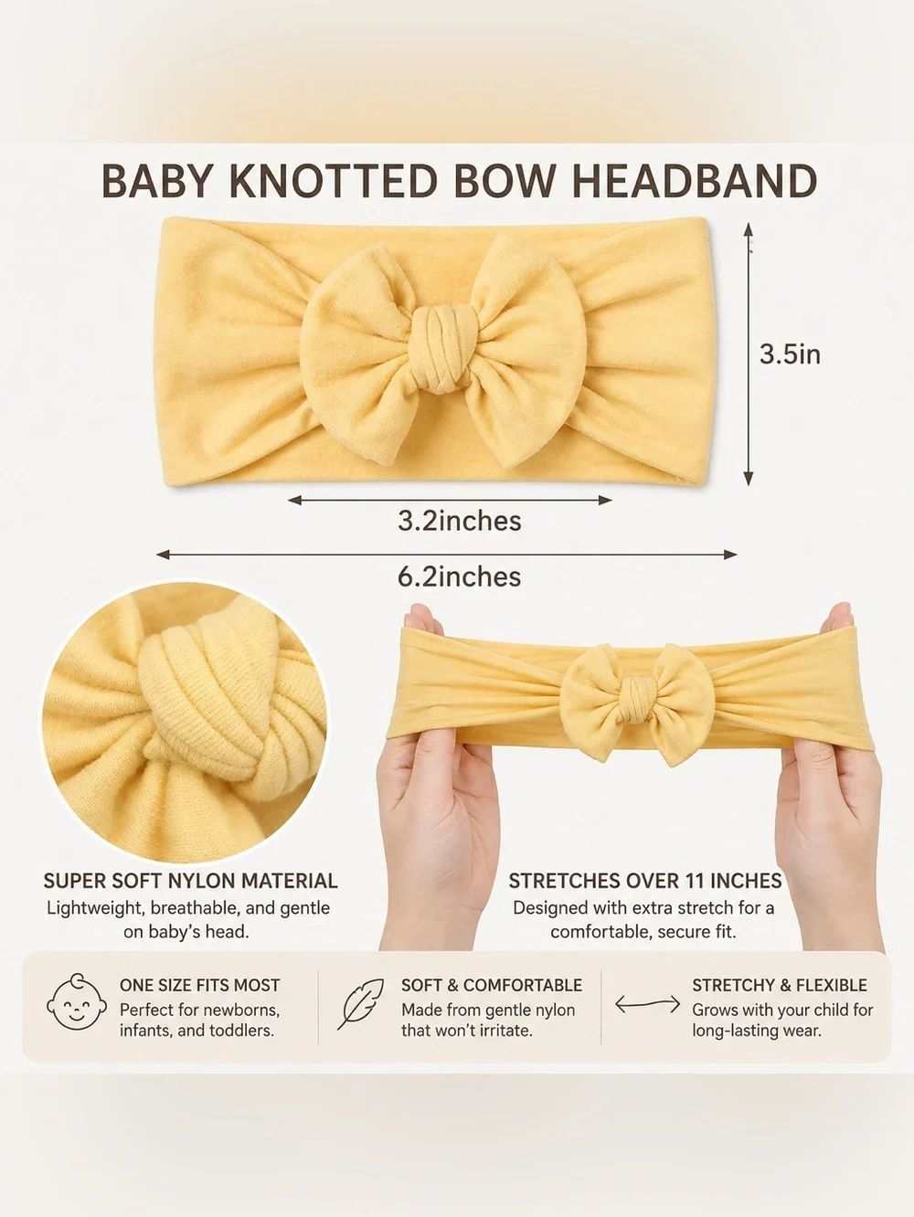 Baby & Toddler Knotted Bow Headbands Set of 12 + Bonus Headband Gift Bundle